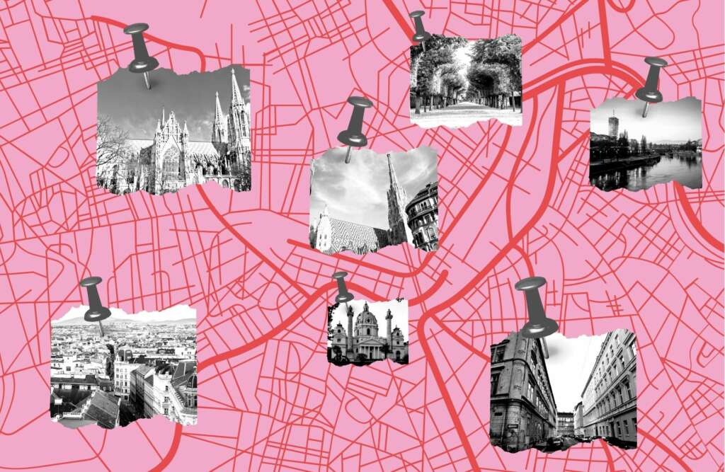 Where is the heart of Vienna? According to you the city has many